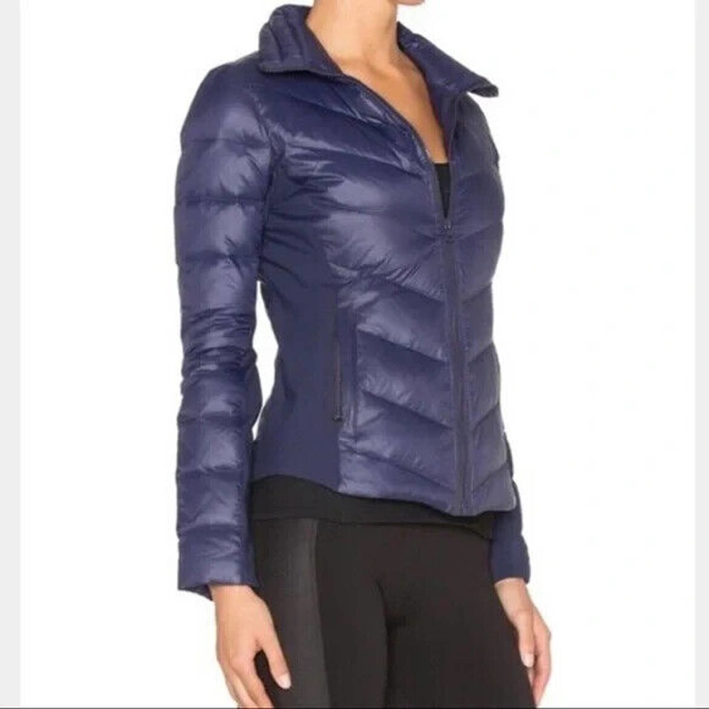 ALO YOGA Down Jacket Puffer Full Zip Navy Blue Women's Size Medium - Picture 4 of 9
